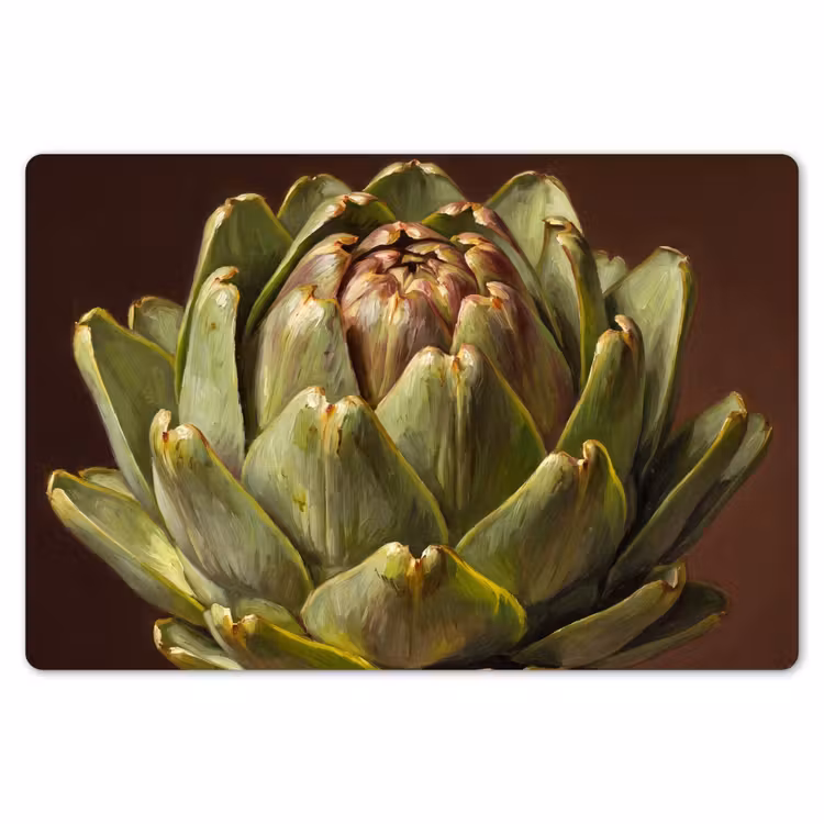 Placemat - 6 pieces - Vegetable - Artichoke - Green - Groente - Artisjok - Groen Placemat vinyl groot