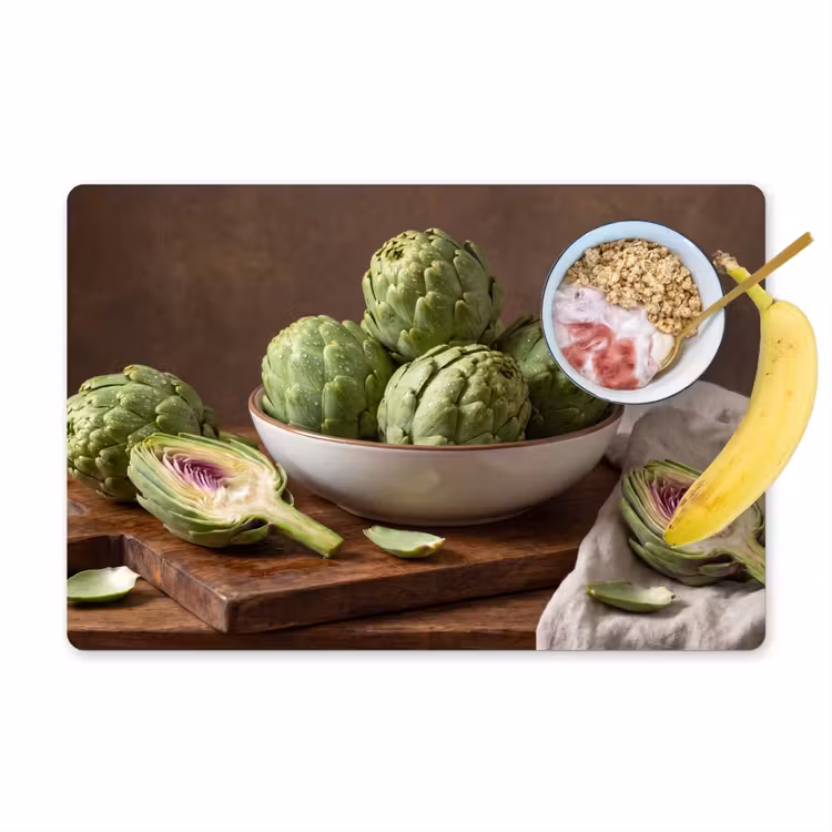 Placemat - 6 pieces - Vegetables - Artichoke - Kitchen - Groenten - Artisjok - Keuken Placemat vinyl groot