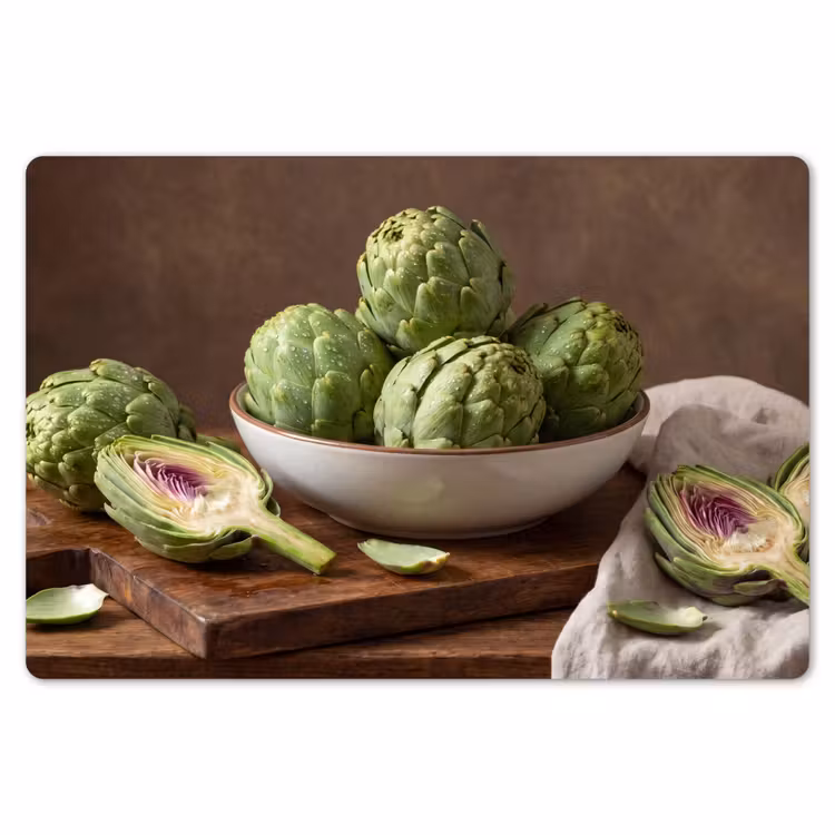 Placemat - 6 pieces - Vegetables - Artichoke - Kitchen - Groenten - Artisjok - Keuken Placemat vinyl groot