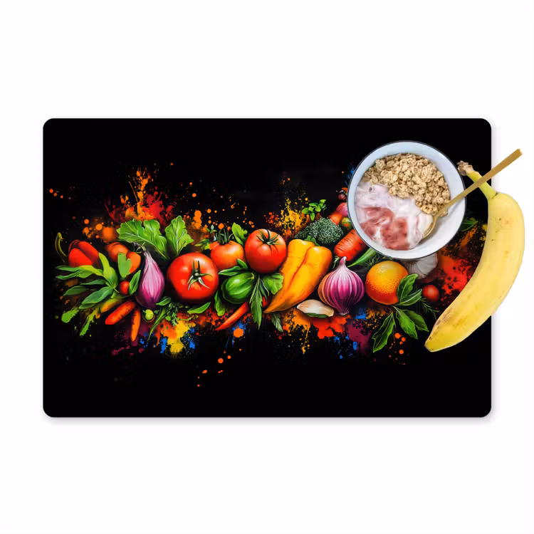 Groente - Eten - Kruiden - Graffiti - Koken Placemat vinyl groot -zzzproduct_Kitchenyeah-website