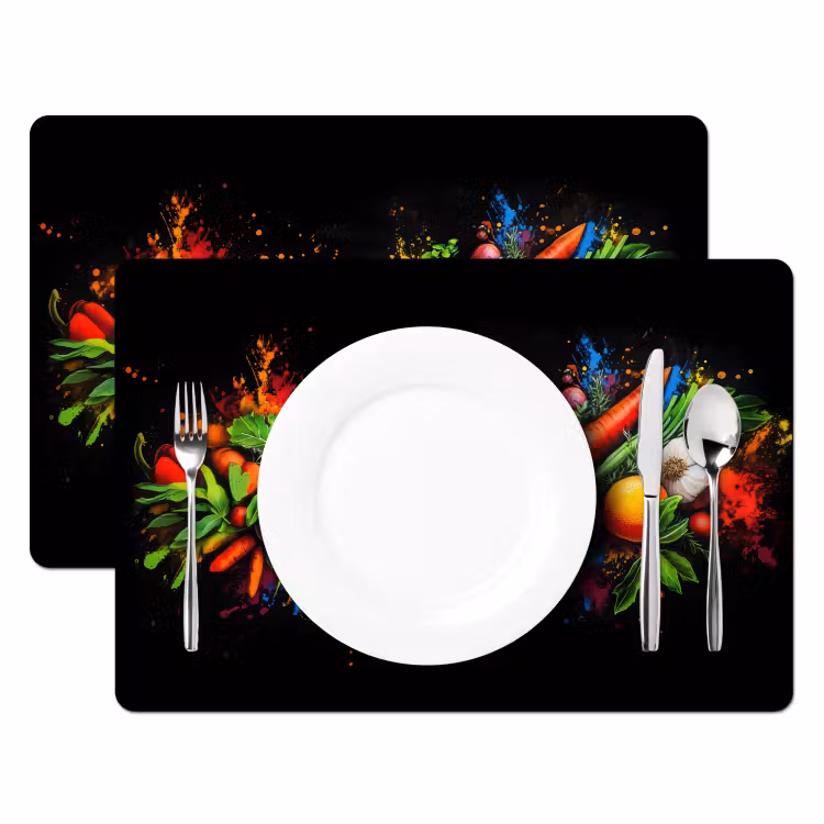 Groente - Eten - Kruiden - Graffiti - Koken Placemat vinyl groot -zzsfeer2_Kitchenyeah-website