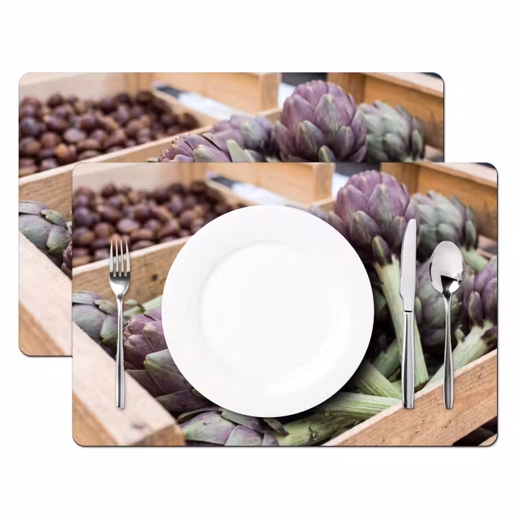 Placemat - 6 pieces - Vegetables - Market - Fresh - Groenten - Markt - Vers Placemat vinyl groot