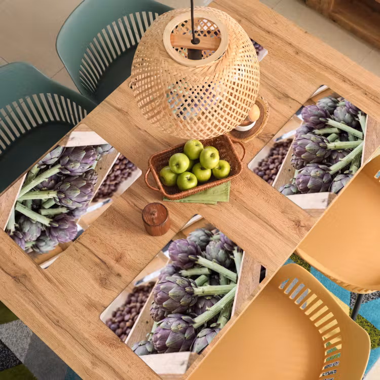 Placemat - 6 pieces - Vegetables - Market - Fresh - Groenten - Markt - Vers Placemat vinyl groot