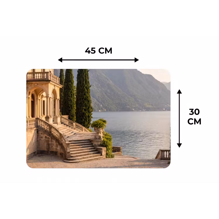 Placemat - 6 pieces - Villa - Water - Stairs - Villa - water -trappen Placemat vinyl groot