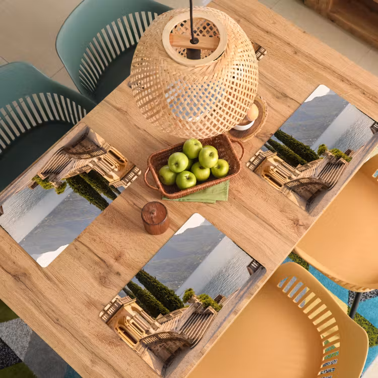 Placemat - 6 pieces - Villa - Water - Stairs - Villa - water -trappen Placemat vinyl groot