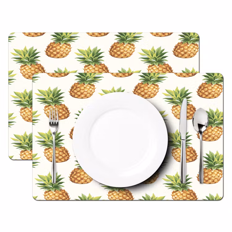 Vintage - Ananas - Blad Placemat vinyl groot 368 -zzsfeer2_Kitchenyeah-website