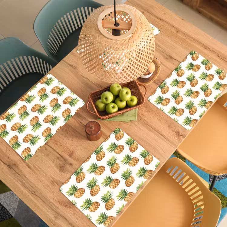 Vintage - Ananas - Blad Placemat vinyl groot 368 -zzsfeer5_Kitchenyeah-website