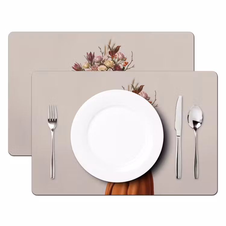 Gezicht - Boeket - Kleurrijk Placemat vinyl groot -zzsfeer2_Kitchenyeah-website