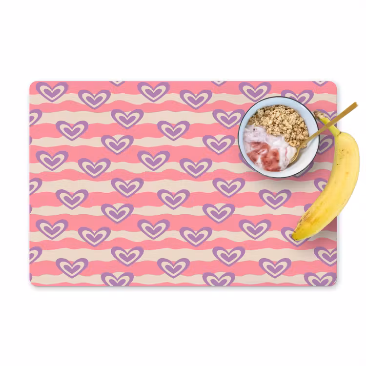 Golven - Patroon - Hartjes - Retro Placemat vinyl groot 368 -zzzproduct_Kitchenyeah-website