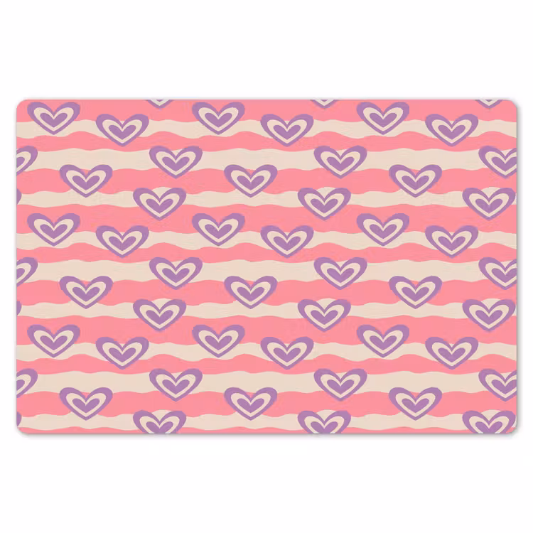 Golven - Patroon - Hartjes - Retro Placemat vinyl groot 368 -zzsfeer1_Kitchenyeah-website