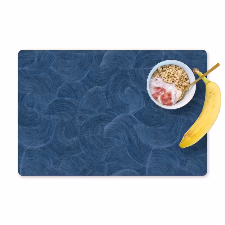 Golven - Textuur - Patroon - Blauw Placemat vinyl groot 368 -zzzproduct_Kitchenyeah-website