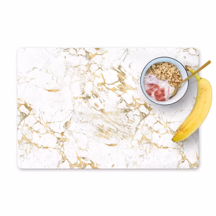 Wit - Marmer - Luxe - Goud Placemat vinyl groot 368 -zzzproduct_Kitchenyeah-website