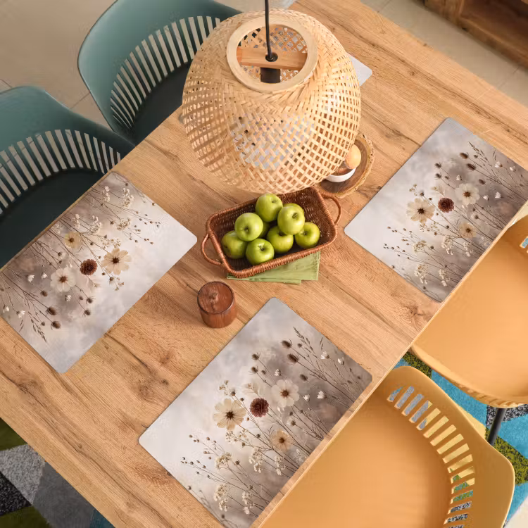 Wilde bloemen - Botanisch - Vintage - Natuur - Rustiek Placemat vinyl groot -zzsfeer5_Kitchenyeah-website