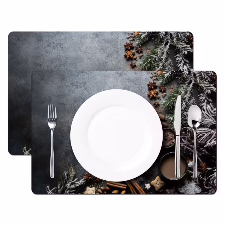 Winter - Kruiden - Sneeuw - Chocolade Placemat vinyl groot -zzsfeer2_Kitchenyeah-website