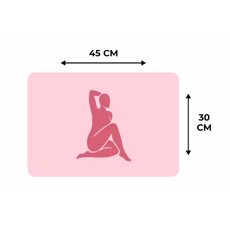 Vrouw - Silhouet - Abstract - Modern - Roze Placemat vinyl groot -specs