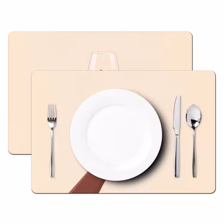 Vrouw - Wijn - Glas - Illustratie - Rood Placemat vinyl groot -zzsfeer2_Kitchenyeah-website