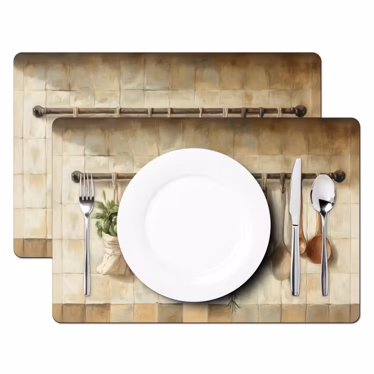 Hout - Keukengerei - Stilleven - Tegels Placemat vinyl groot -zzsfeer2_Kitchenyeah-website