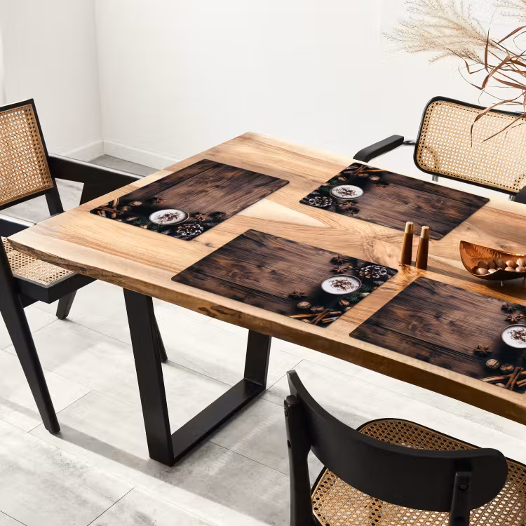 Hout - Landelijk - Warm - Natuur Placemat vinyl groot -zzsfeer4_Kitchenyeah-website