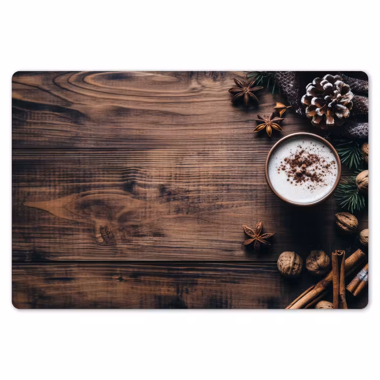 Hout - Landelijk - Warm - Natuur Placemat vinyl groot -zzsfeer1_Kitchenyeah-website