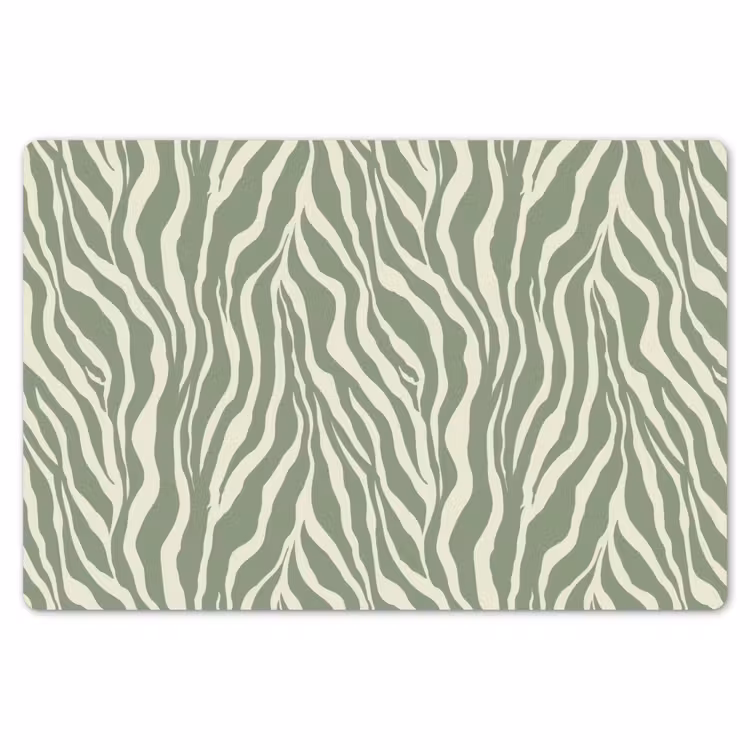 Zebra - Motief - Groen Placemat vinyl groot 368 -zzsfeer1_Kitchenyeah-website