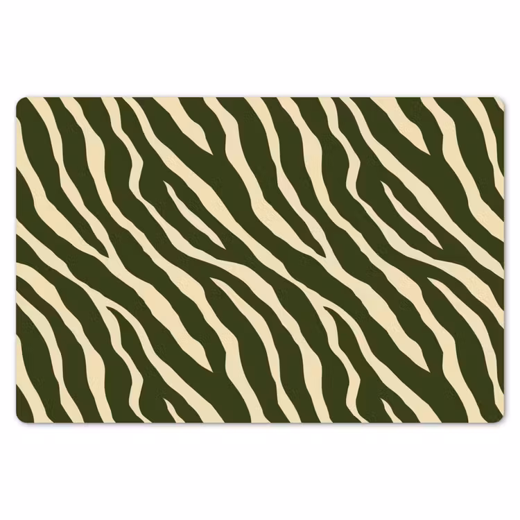 Zebra - Patroon - Groen Placemat vinyl groot 368 -zzsfeer1_Kitchenyeah-website