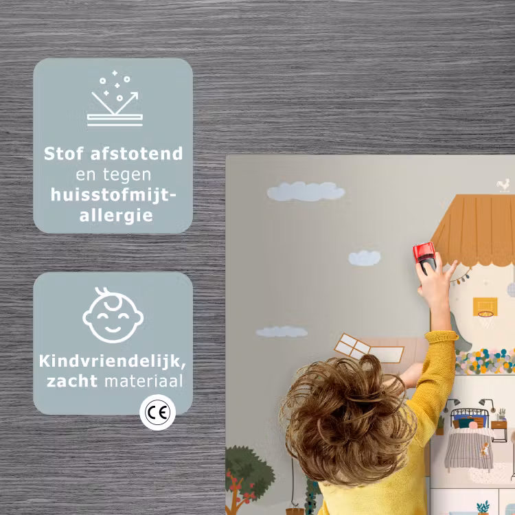 Poppenhuis - Kinderen - Meubels - Design - Bruin Speelmat klein -sfeer1