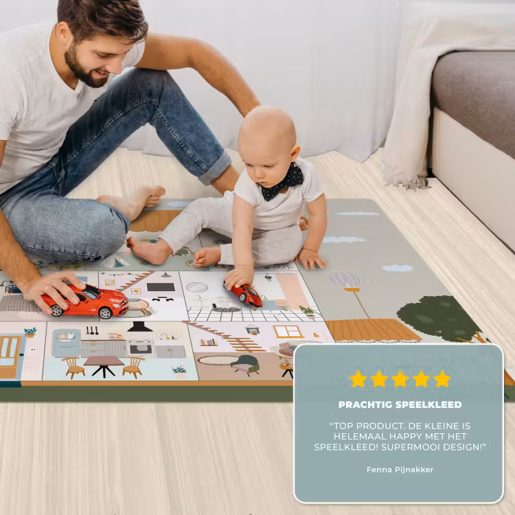 Poppenhuis - Kinderen - Meubels - Design - Bruin Speelmat klein -sfeer4
