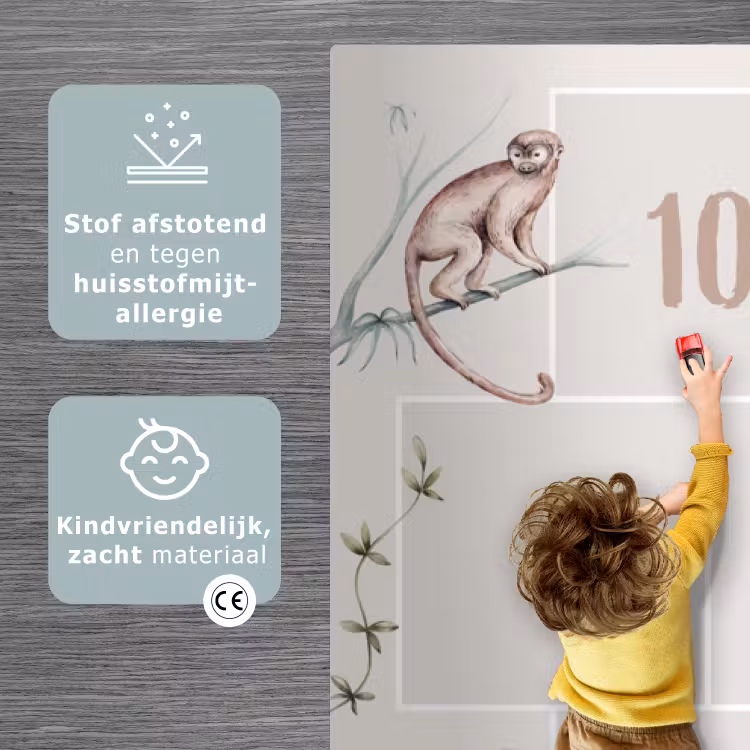 Hinkelpad - Dieren - Safari - Waterverf - Kinderen Speelmat middel -sfeer1