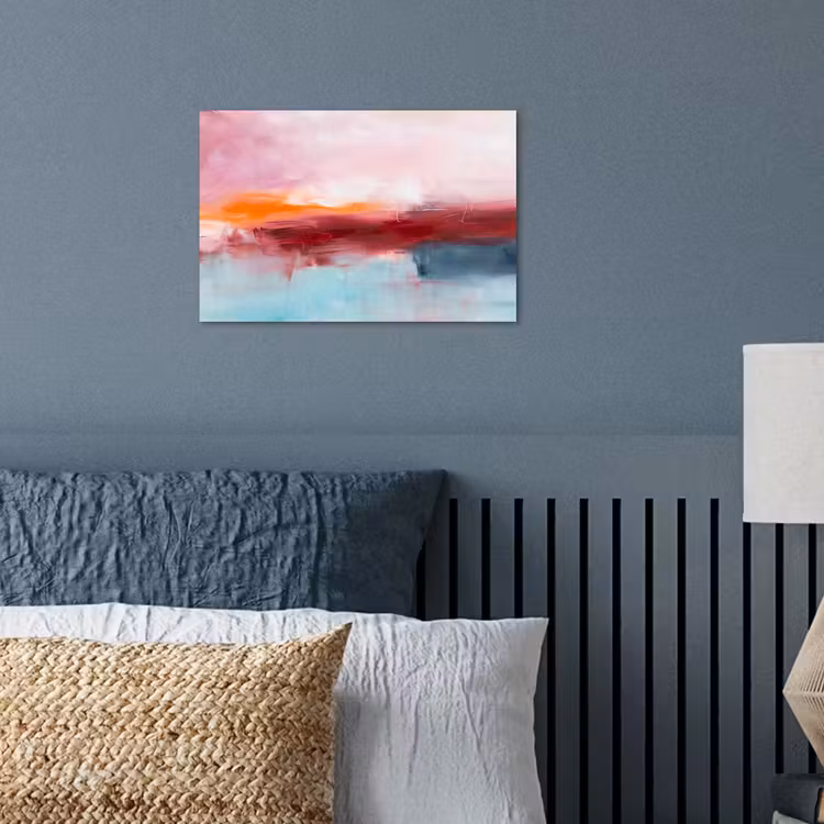 Abstract - Kleuren - Modern - Kunst - Roze poster papier klein -sfeer2