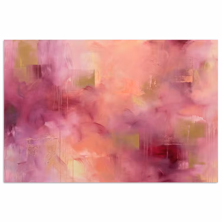 Abstract - Kleuren - Modern - Roze - Paars poster papier klein -3d