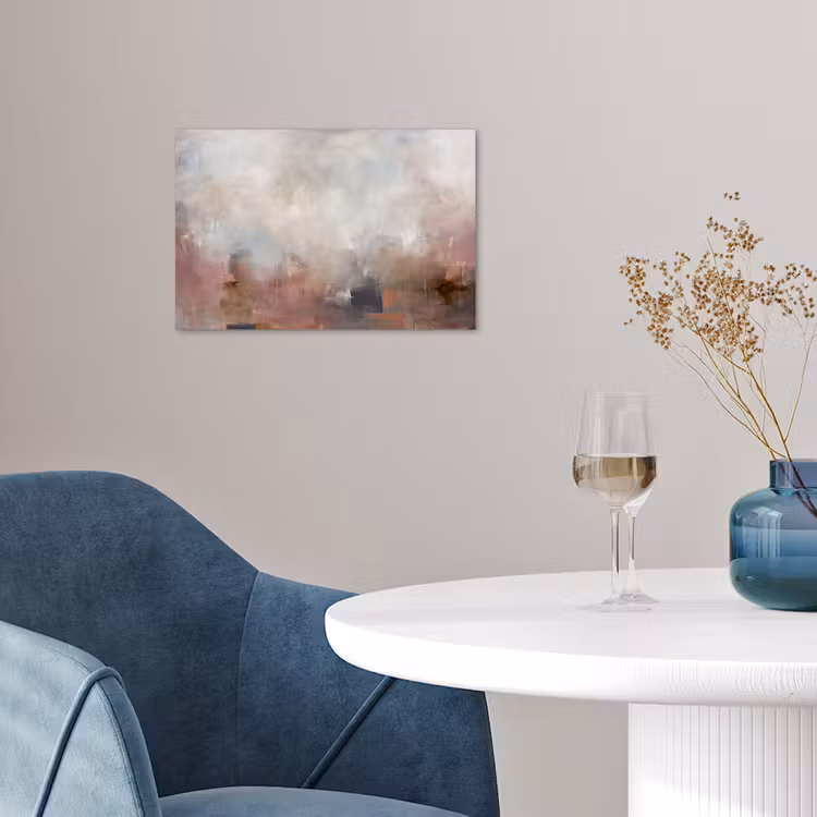 Abstract - Vloeiend - Kunst - Modern - Beige poster papier klein -sfeer3