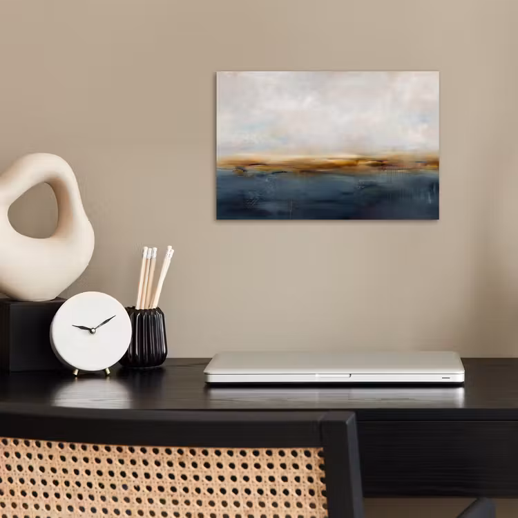 Abstract - Horizon - Water - Modern - Beige poster papier klein -sfeer1