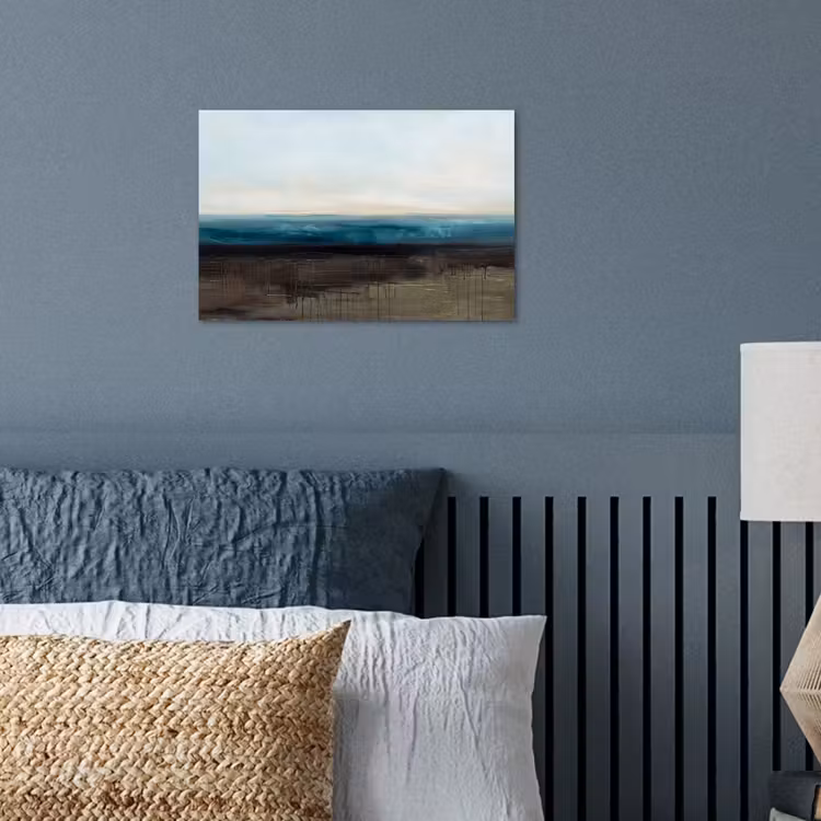 Abstract - Landschap - Horizon - Blauw - Modern poster papier klein -sfeer2