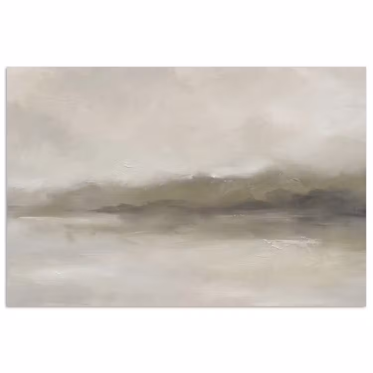 Abstract - Landschap - Nevel - Modern - Grijs poster papier klein -3d