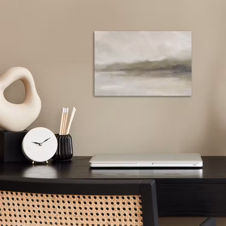 Abstract - Landschap - Nevel - Modern - Grijs poster papier klein -sfeer1