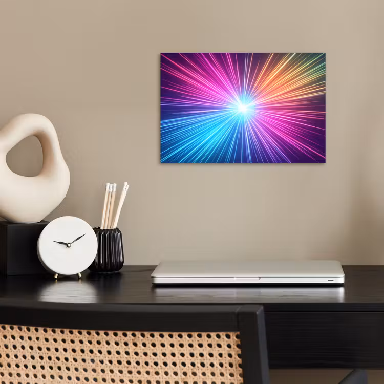 Abstract - Light - Burst - Modern - Colorful poster papier klein -sfeer1