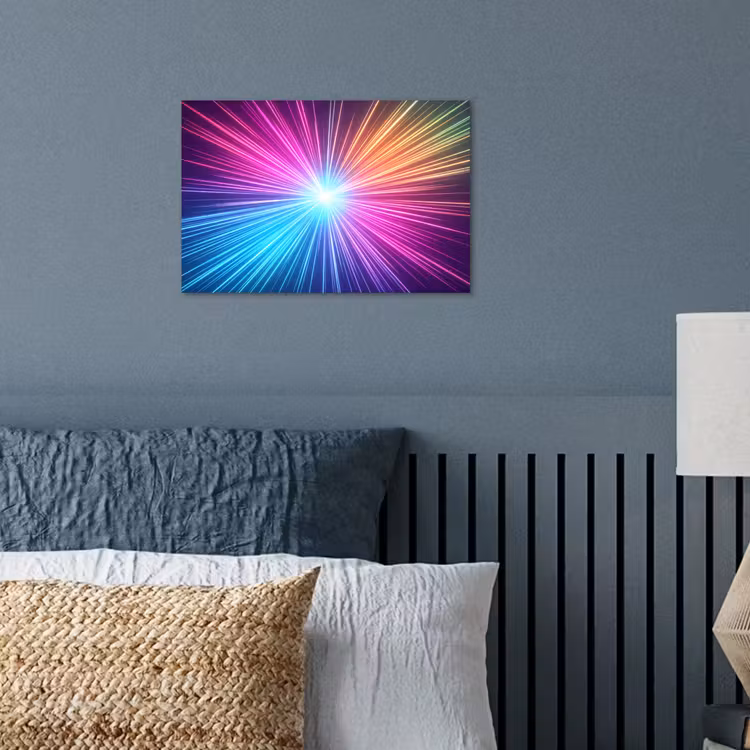 Abstract - Light - Burst - Modern - Colorful poster papier klein -sfeer2