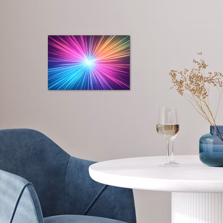 Abstract - Light - Burst - Modern - Colorful poster papier klein -sfeer3