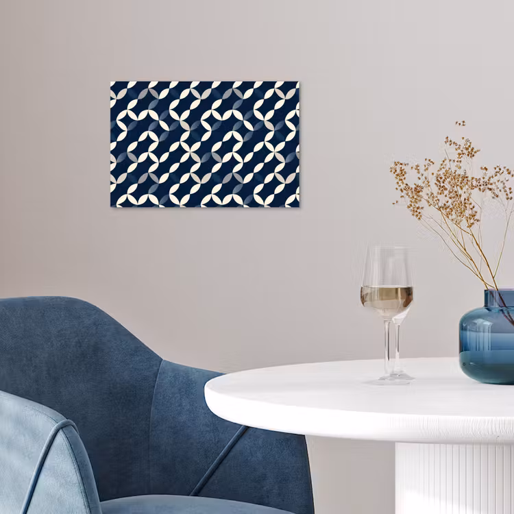Abstract - Patroon - Blauw poster papier klein 62 -sfeer3