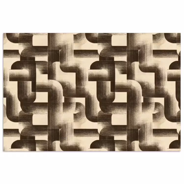 Abstract - Retro - Zwart poster papier klein 62 -3d