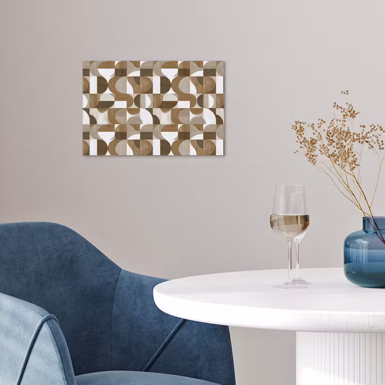 Abstract - Retro - Bruin poster papier klein 62 -sfeer3