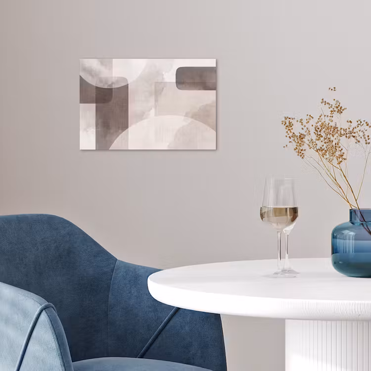 Poster - Abstract Shapes - Beige - Abstracte vormen - Beige poster papier klein