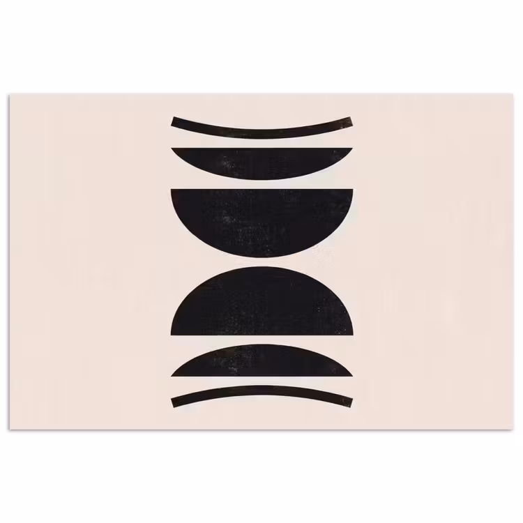Poster - Abstract - Shapes - Black - Abstract - Vormen - Zwart poster papier klein