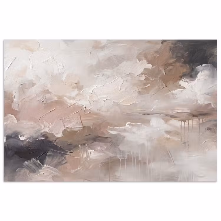 Abstract - Textuur - Kunst - Modern - Beige poster papier klein -3d
