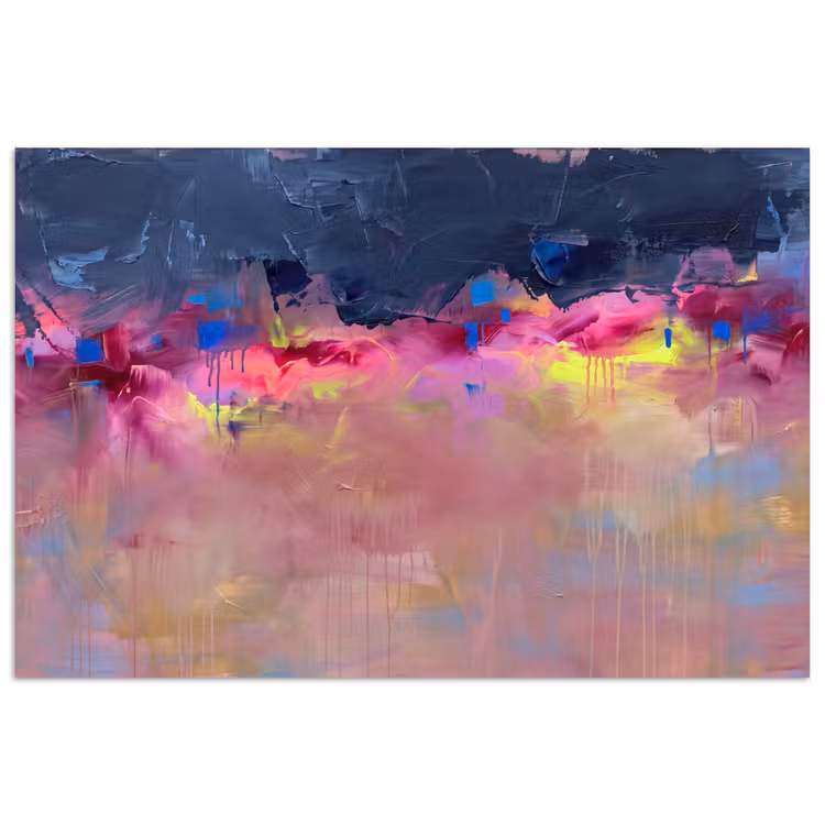 Abstract - Textuur - Kleuren - Modern - Roze poster papier klein -3d