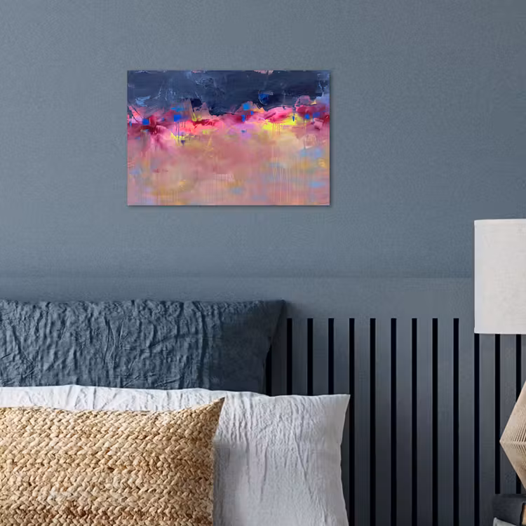 Abstract - Textuur - Kleuren - Modern - Roze poster papier klein -sfeer2