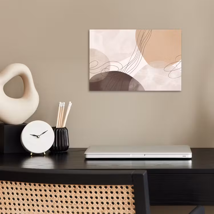 Poster - Abstraction - Beige - Modern - Abstractie - Beige - Modern poster papier klein