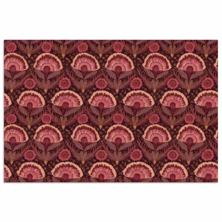 Antiek - Bloemen - Kleurrijk poster papier klein 62 -3d