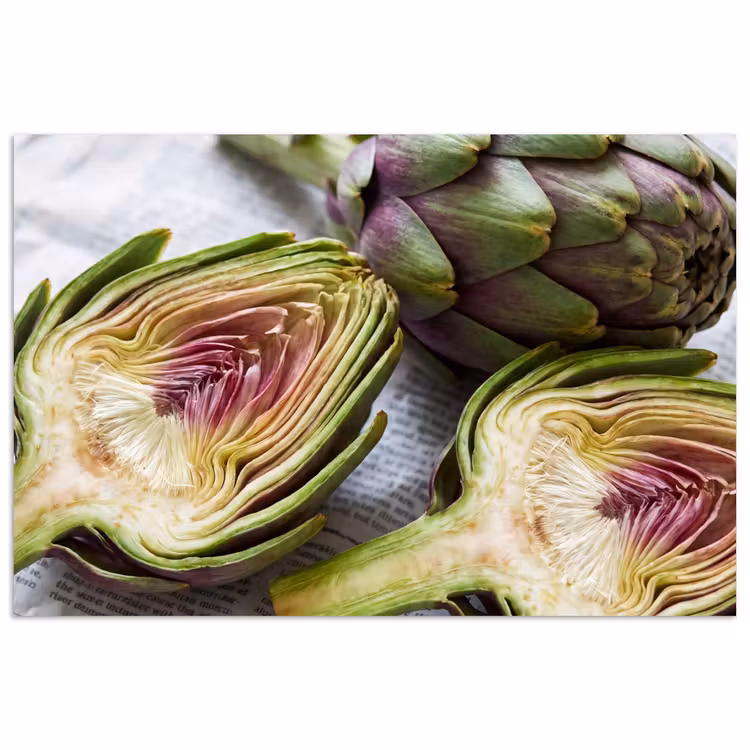 Poster - Artichoke - Cut in Half - Food - Artisjok - Doorgesneden - Eten poster papier klein