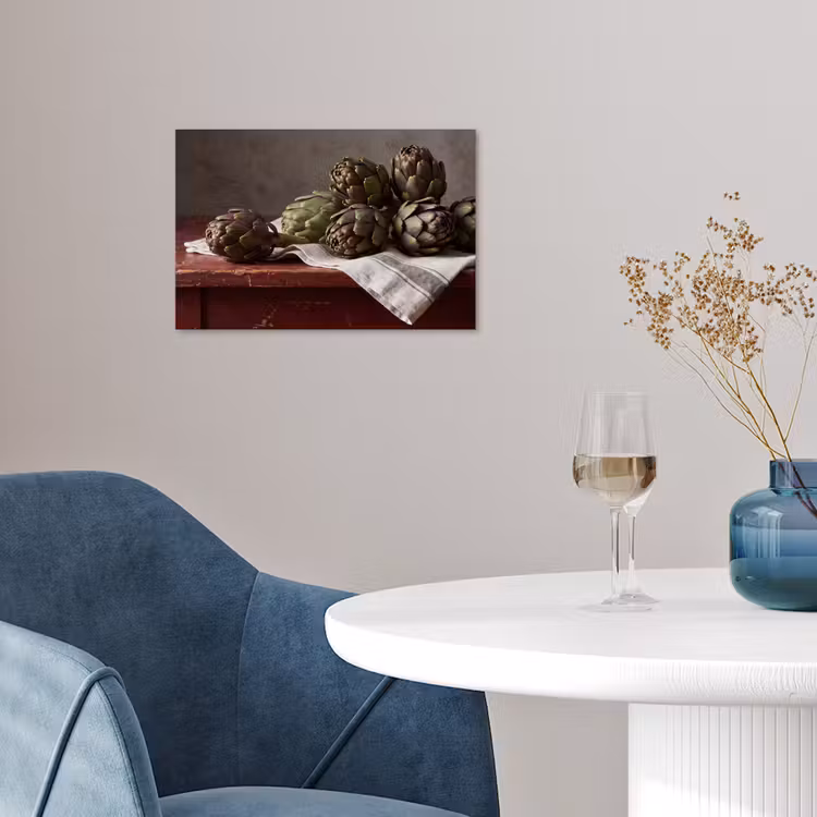 Poster - Artichoke - Food - Rustic - Artisjok - Eten - Rustiek poster papier klein